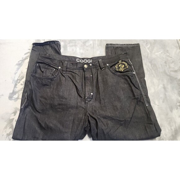 COOGI Australia Men's Black 46X38 Black Embroidered Jeans - Picture 1 of 13